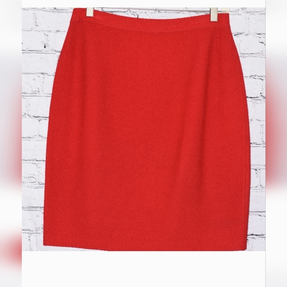 John Red Pencil Skirt Knee-Length Work
